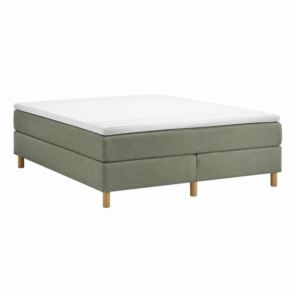 Boxspringbett Doppelbett Grün Polyester Rechteckig 180 x 200 cm