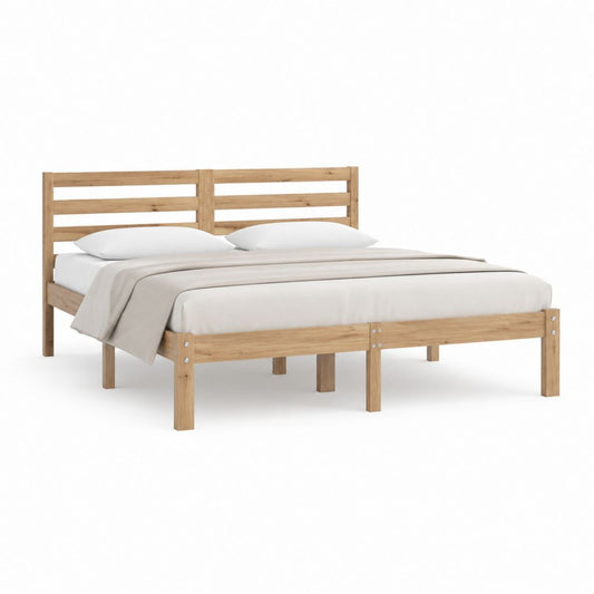 Doppelbett Bettgestell Natur massive Kiefer rechteckig 180 x 200 cm