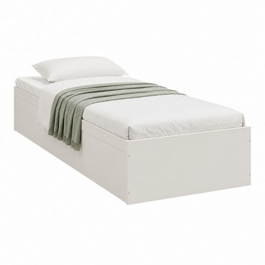 Bettgestell Einzelbett Weiß Spanplatte Rechteckig 90 x 200 cm