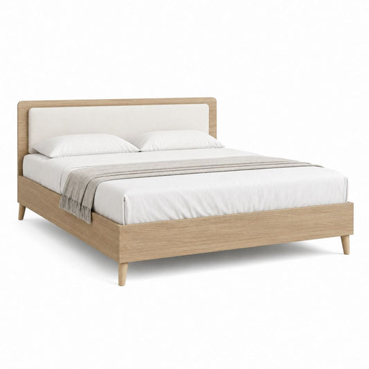 Doppelbett Bettgestell Eichefarben Holzwerkstoff Rechteckig 160 x 200 cm