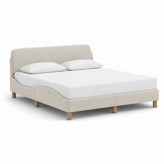 Polsterbett Doppelbett Beige Polyester Rechteckig 160 x 200 cm